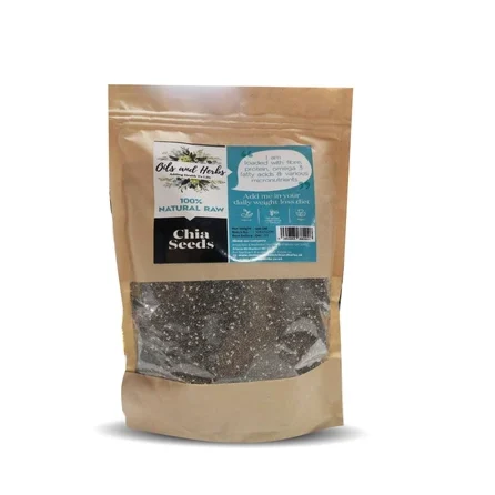 Natural Chia seeds for weightloss 100 Raw and GMO FREE Oils and Herbs UK