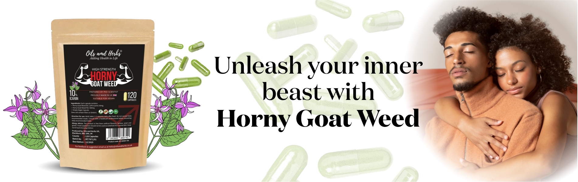 Horny goat weed capsules banner