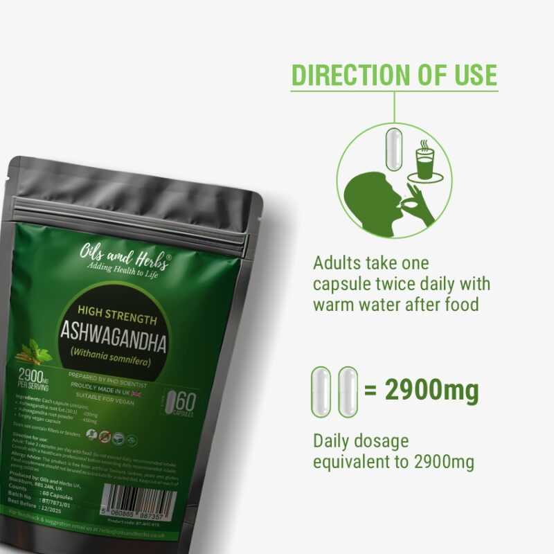 ASHWAGANDHA DIRECTION OF USE