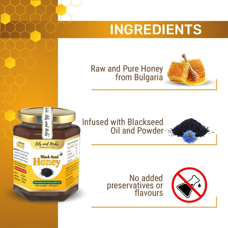 Raw Black Seed honey ingredient