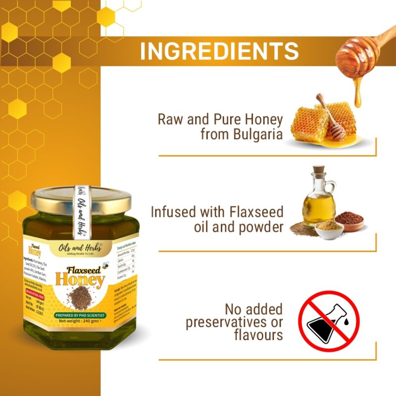 Raw Flaxseed Honey ingredients