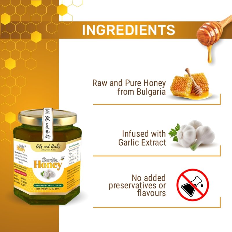 Raw Garlic honey ingredient