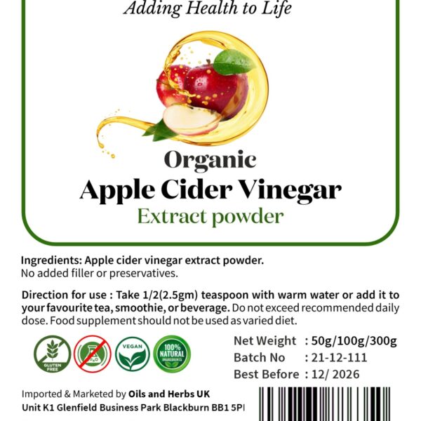 Apple cider vinegar extracts