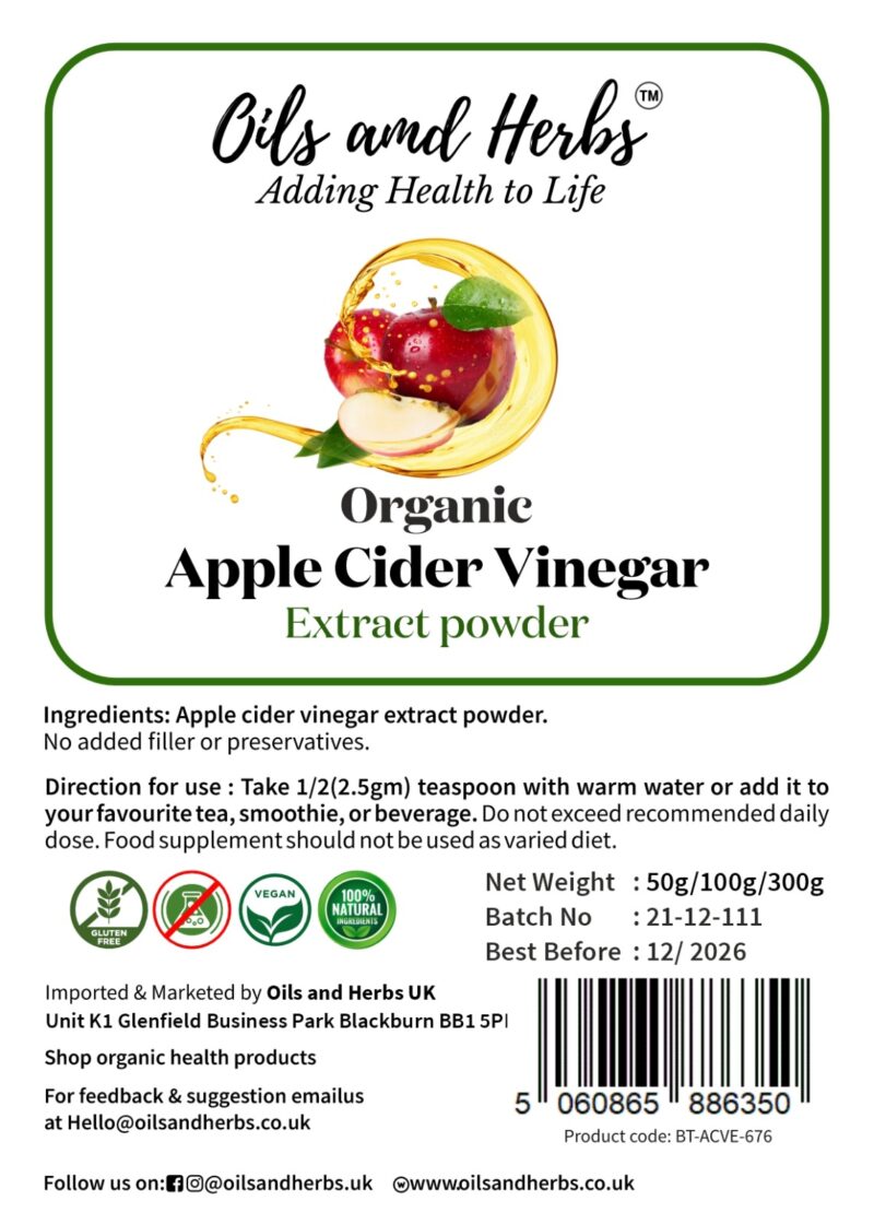 Apple cider vinegar extracts