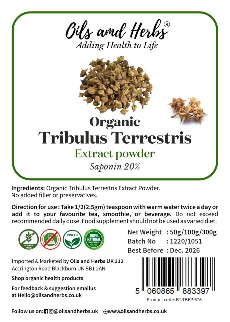 tribulus terrestris label