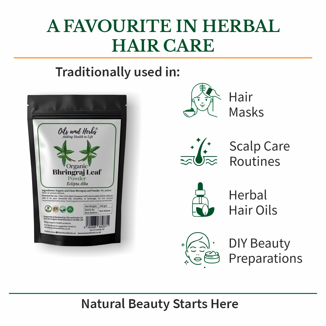 Sun Dried Bhringraj Leaf Powder - False Daisy -100% Pure, Clean and Natural 3 Sun Dried Bhringraj Leaf Powder - False Daisy -100% Pure, Clean and Natural - Image 3