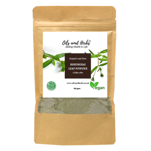 Organic Bhringraj Leaf Powder - False Daisy -100% Pure, Clean and Natural