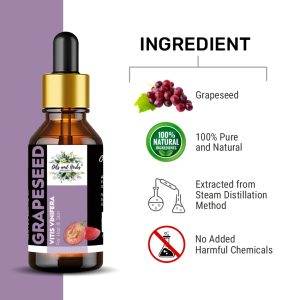 Natural Grapeseed Oil 100% Pure & Therapeutic Grade