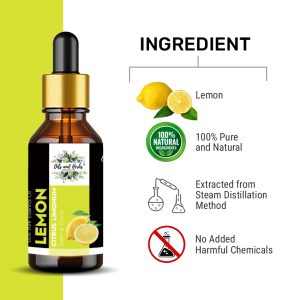 Natural Lemon Essential Oil 100% Pure & Therapeutic Grade