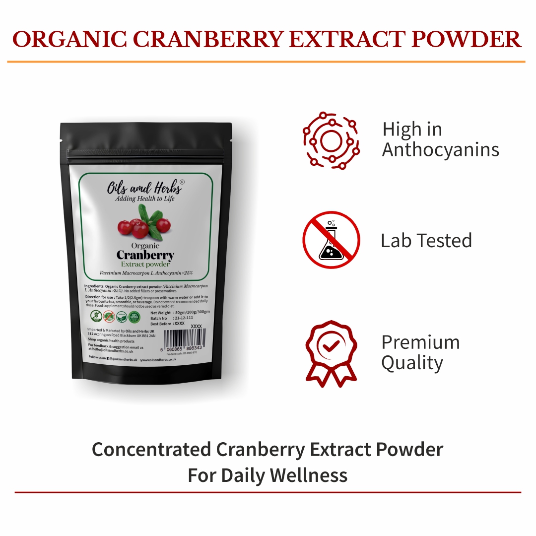 Organic Cranberry Extract Powder – High in Anthocyanins & Lab-Tested Quality 4 Organic Cranberry Extract Powder – High in Anthocyanins & Lab-Tested Quality - Image 4