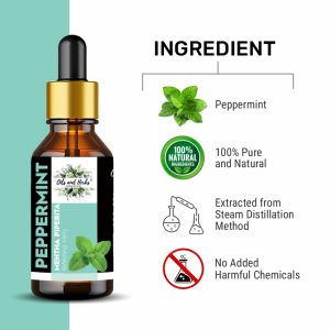 Natural Peppermint Essential Oil 100% Pure and Therapeutic Grade