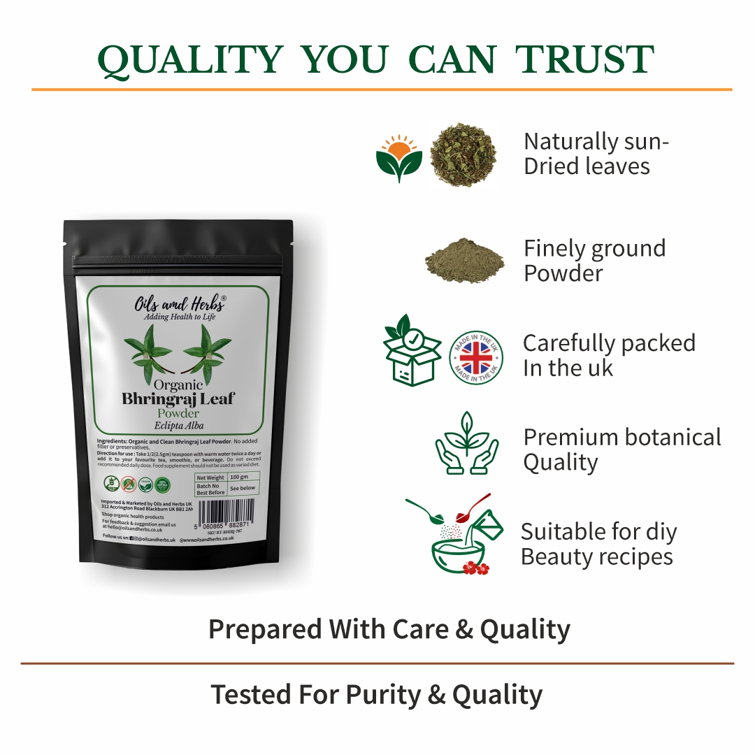Sun Dried Bhringraj Leaf Powder - False Daisy -100% Pure, Clean and Natural 11 Sun Dried Bhringraj Leaf Powder - False Daisy -100% Pure, Clean and Natural - Image 11