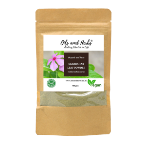 Organic Sadabahar Leaf Powder - Catharanthus Roseus -100% Pure, Clean and Natural