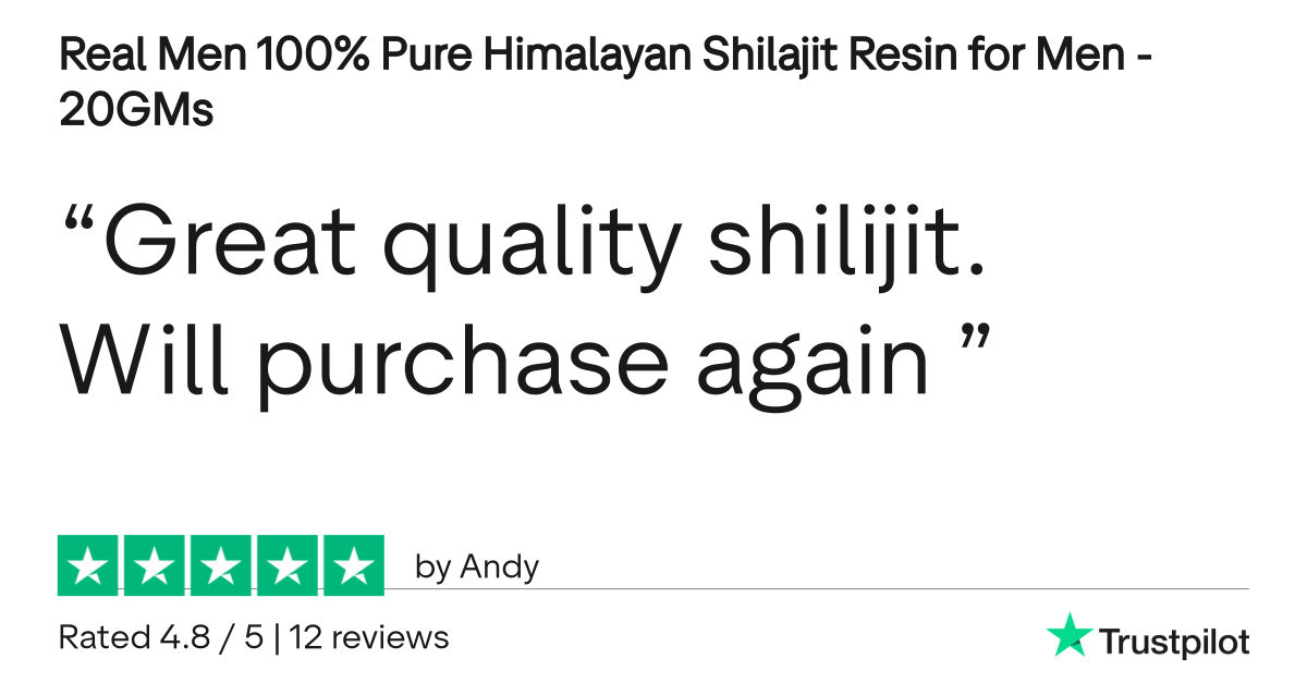 Real Men 100% Pure Organic Himalayan Shilajit Resin for Men