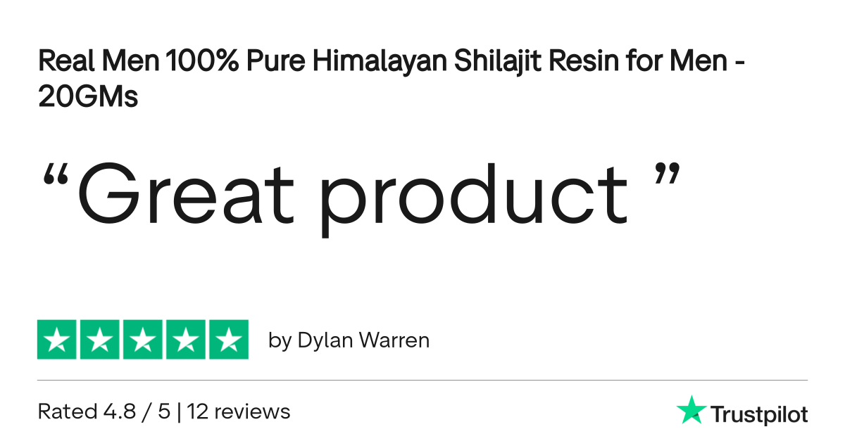 Real Men 100% Pure Organic Himalayan Shilajit Resin for Men