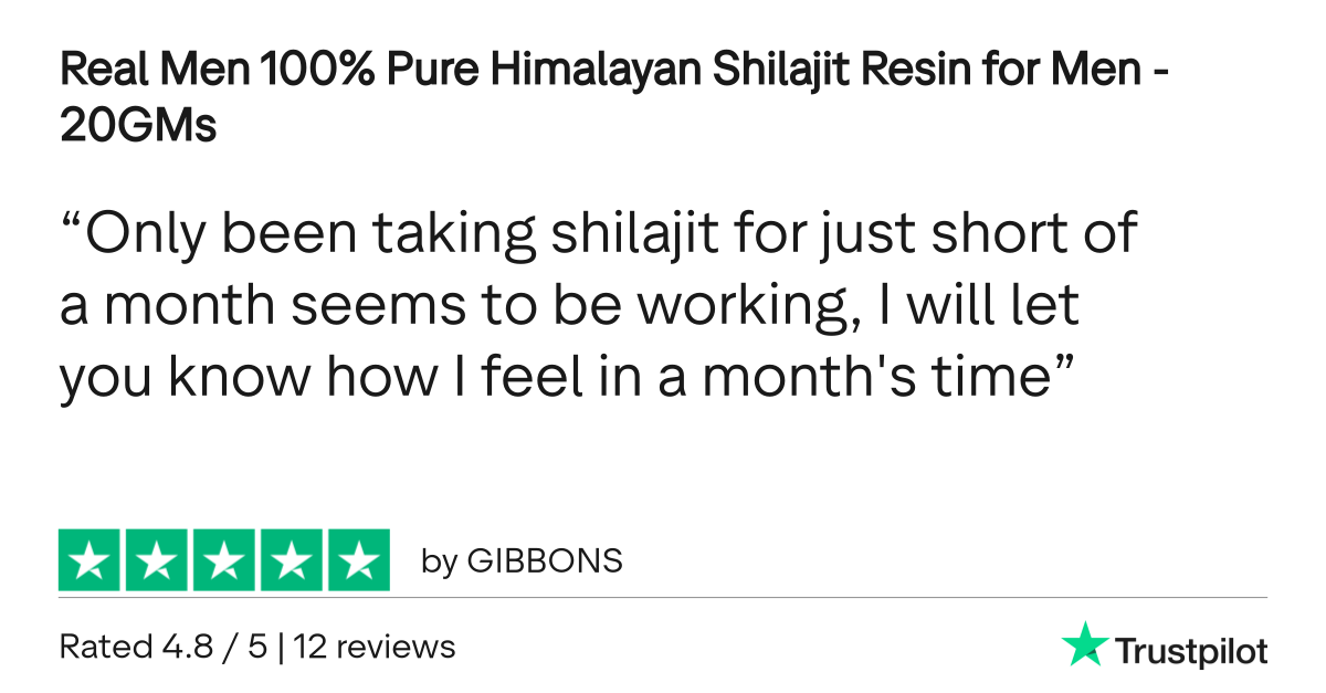Real Men 100% Pure Organic Himalayan Shilajit Resin for Men