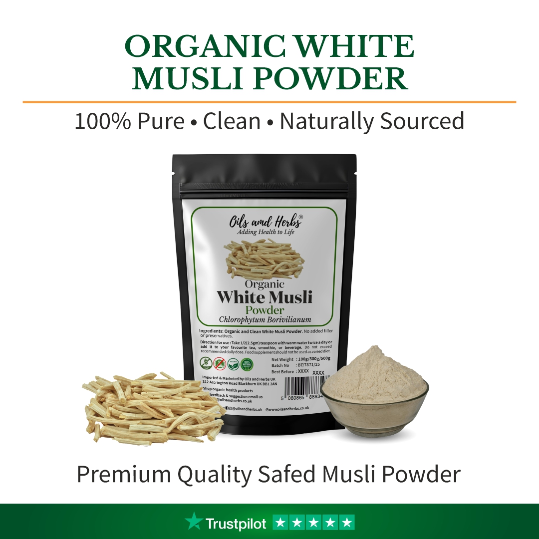 Natural Safed / White Musli Powder – 100% Pure Grounded Root 4 Natural Safed / White Musli Powder – 100% Pure Grounded Root - Image 4