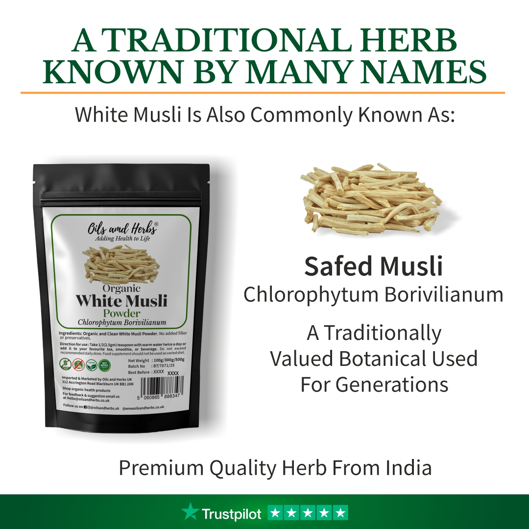 Natural Safed / White Musli Powder – 100% Pure Grounded Root 7 Natural Safed / White Musli Powder – 100% Pure Grounded Root - Image 7