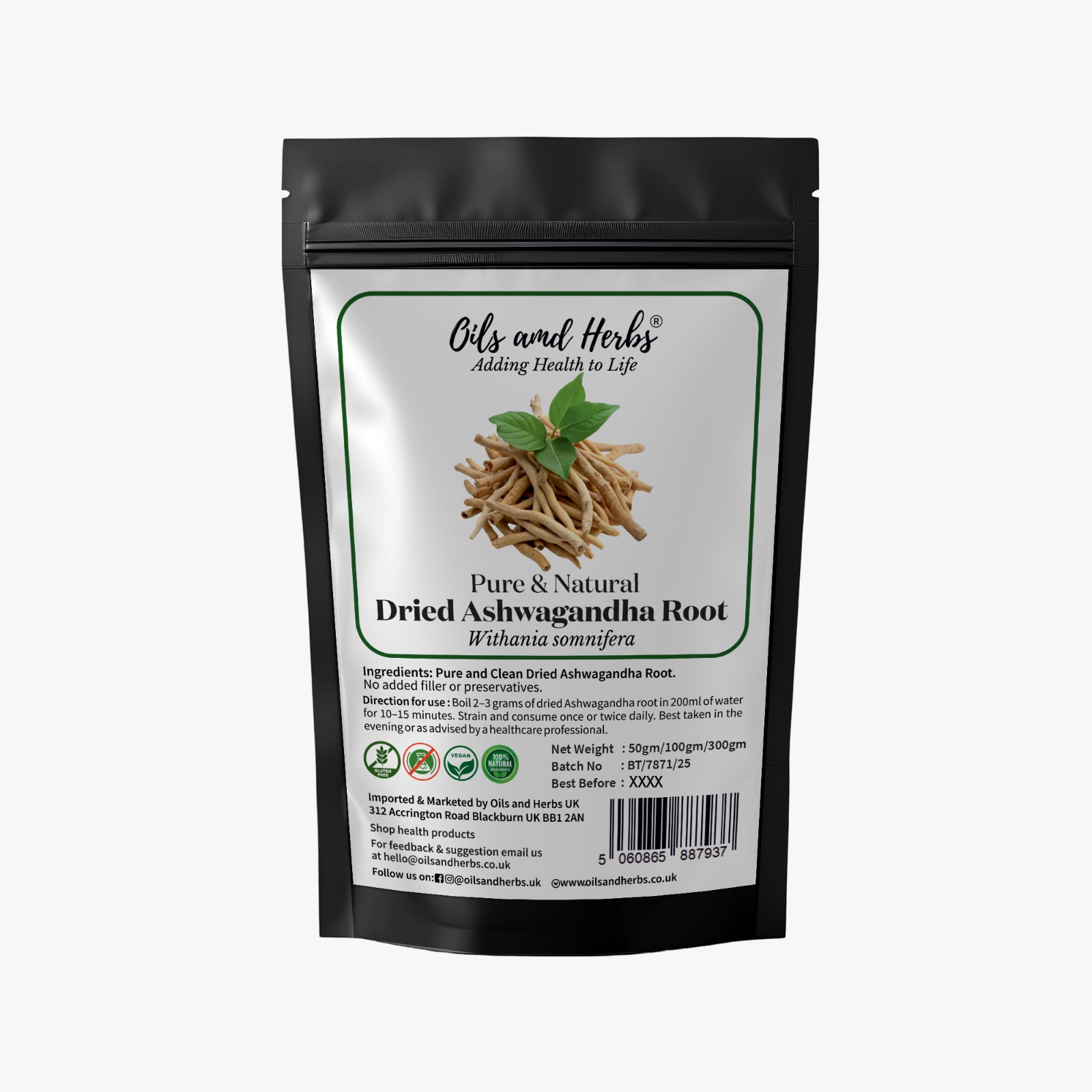 Dried Ashwagandha Root Sticks (Withania somnifera) 1 dried ashwagandha root sticks