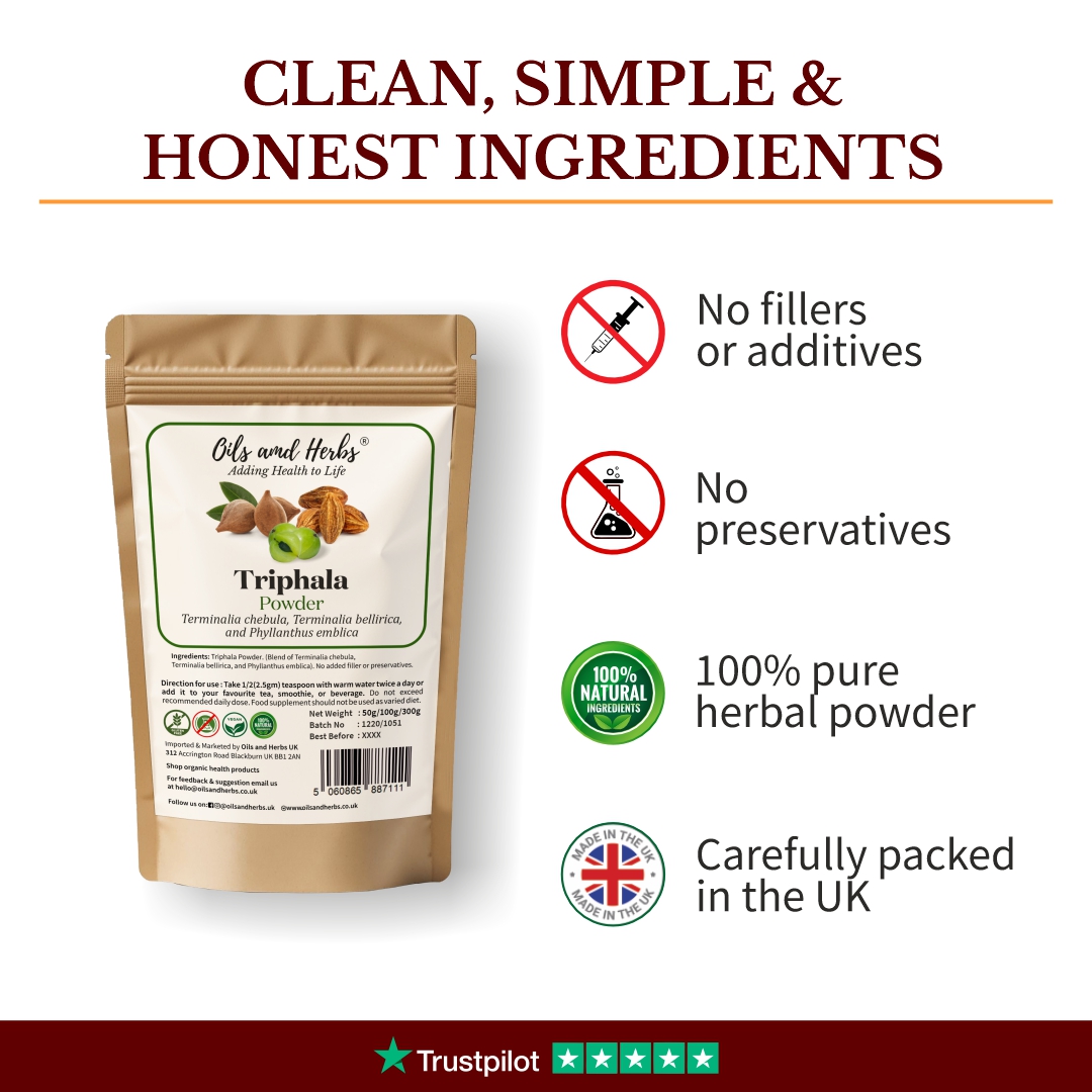 Pure Triphala Powder – Natural Herbal Blend for Daily Wellness 4 Pure Triphala Powder – Natural Herbal Blend for Daily Wellness - Image 4