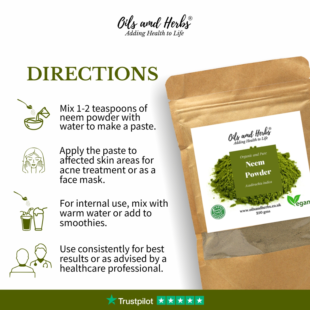 Sun Dried Organic Neem Powder (Azadirachta indica) 5 nEEM POWDER DIRECTIONS (1)