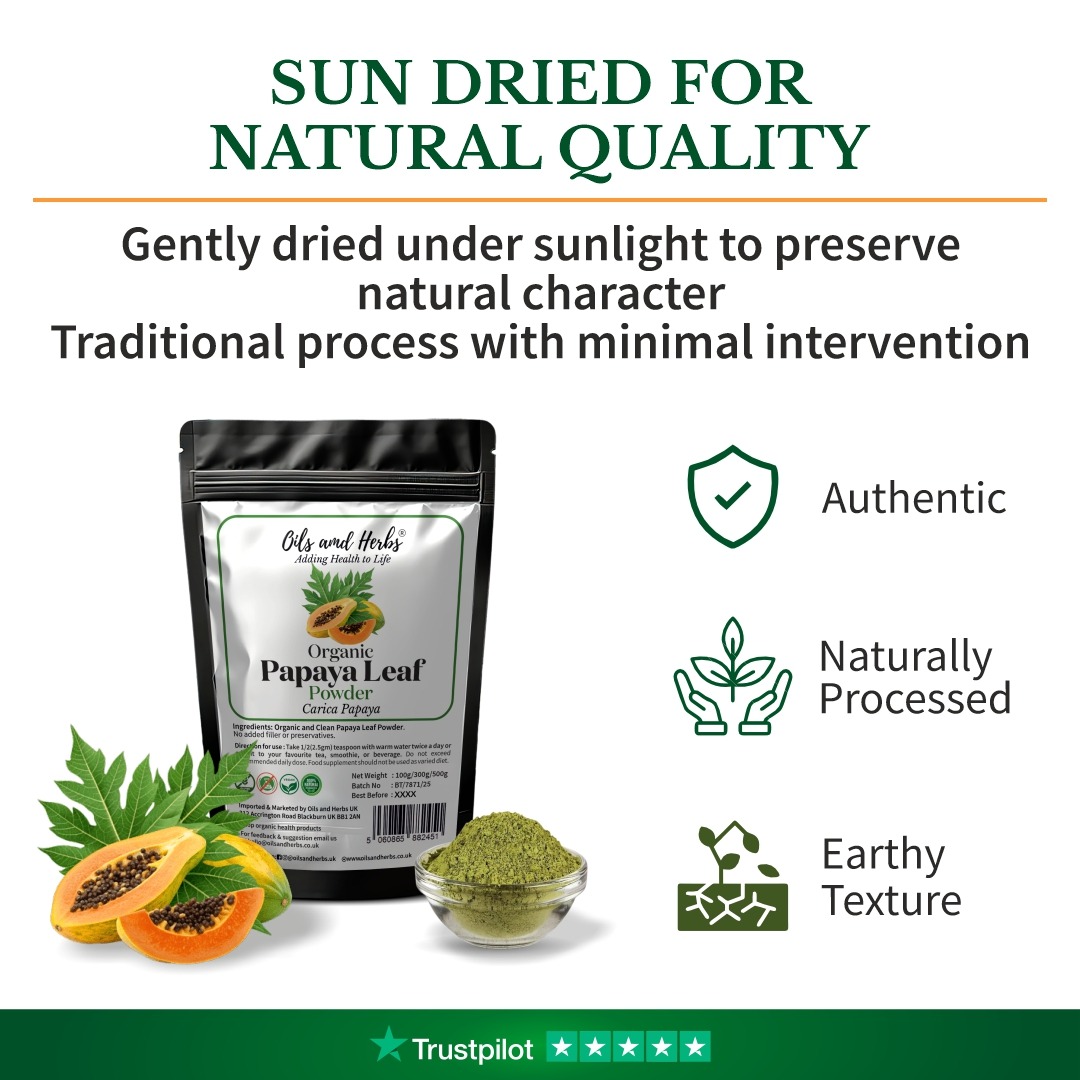 Sun Dried Papaya Leaf Powder - Carica Papaya-100% Pure, Clean and Organic 5 Sun Dried Papaya Leaf Powder - Carica Papaya-100% Pure, Clean and Organic - Image 5