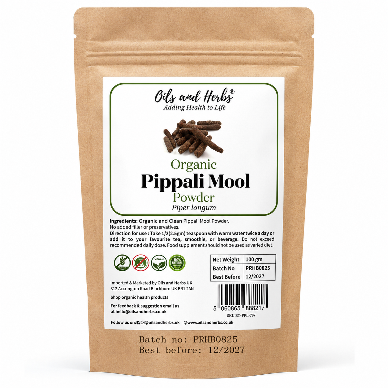 Pippali Mool Powder (Piper longum) – 100% Pure, Clean & Natural 1 pippali mool powder