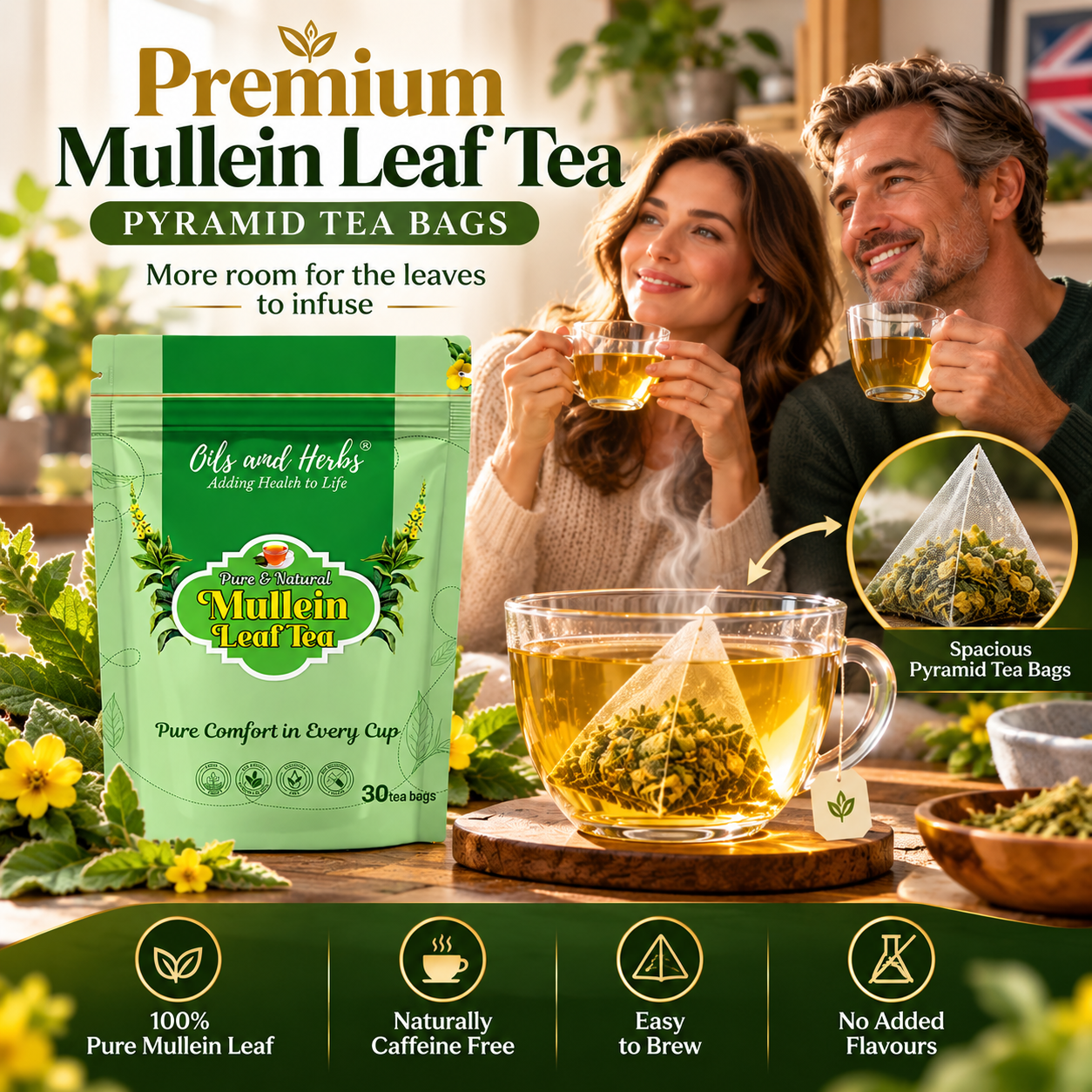 Mullein Leaf Tea – Eu Grown Pure & Natural Herbal Infusion 5 Mullein Leaf Tea – Eu Grown Pure & Natural Herbal Infusion - Image 5