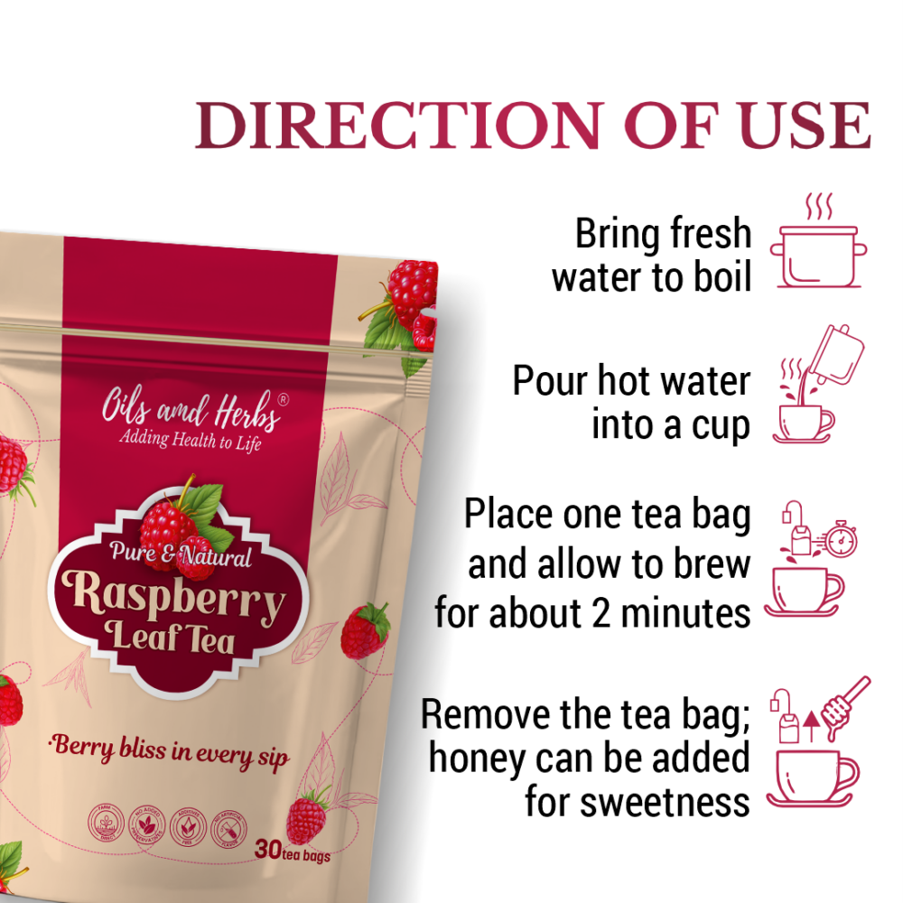Toa Rasberry Tea Buy Natural Raspberry Leaf Tea UK | Oils and Herbs UK