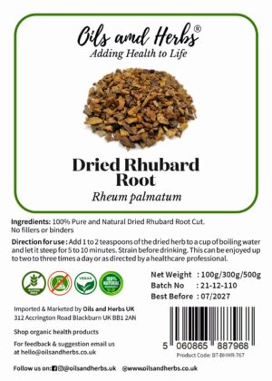 Alternative view of Dried Rhubarb Root (Rheum officinale)