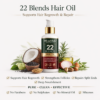 Herbal Hair Oil for Hair Growth UK | 22 Blends Natural Oil for Hair Fall, Strength & Repair (Non-Greasy)