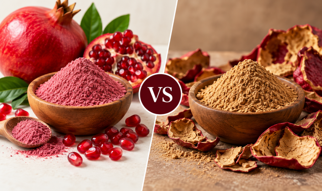 Pomegranate Powder vs Pomegranate Peel Powder
